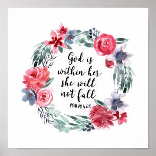 God is within her she will not fall poster