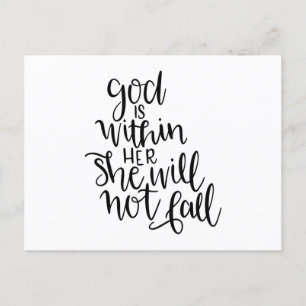 God is within her she will not fall postkarte