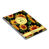 God Is Within Her She Will Not Fall Sunflower Notizblock (Rechte Seite)