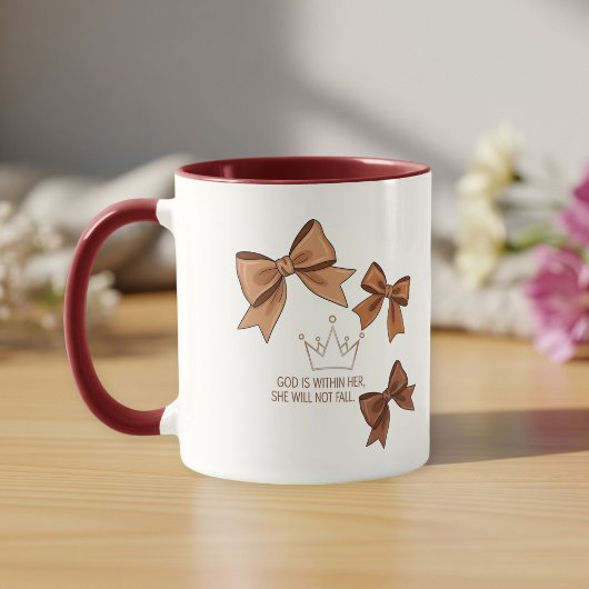 God is Within Her,  Two-Tone Mug | Christian  Tasse