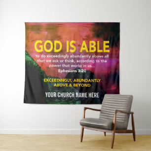 GOD IST BÖSE 3:20 Kirche Wandteppich