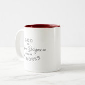GOD ist der SUPREME DESIGNER Zwei-Tonen-Tasse 11 o Zweifarbige Tasse (Vorderseite Links)