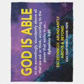 GOD IST IN DER LAGE, dass Ephesianer Christliche B Fleecedecke (Vorderseite)