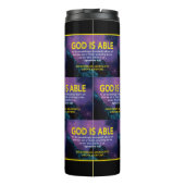 GOD IST IN DER LAGE Ephesianer 3:20 Personalisiert Thermosbecher (Rückseite)