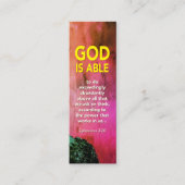 GOD IST IN DER LAGE Ephesians 3:20 Christliches Mi Telefonnummerkarte (Vorderseite)