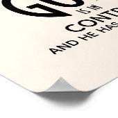 GOD IST IN KONTROLLE Christlich Inspiration Poster (Ecke)