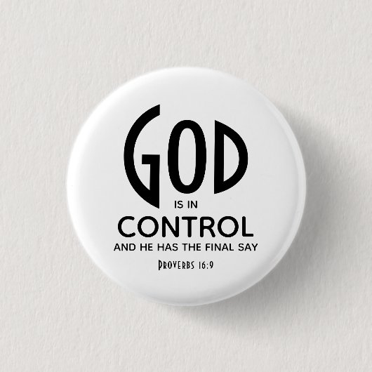 GOD IST IN KONTROLLE Inspiration Christlich Button (Vorderseite)