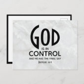 GOD IST IN KONTROLLE Inspiration Christlich Postkarte (Vorne/Hinten)