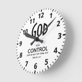 GOD IST IN KONTROLLE Inspiration Christlich Runde Wanduhr (Winkel)