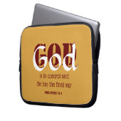 GOD IST IN KONTROLLE Inspiration Laptopschutzhülle (Vorderseite Links)