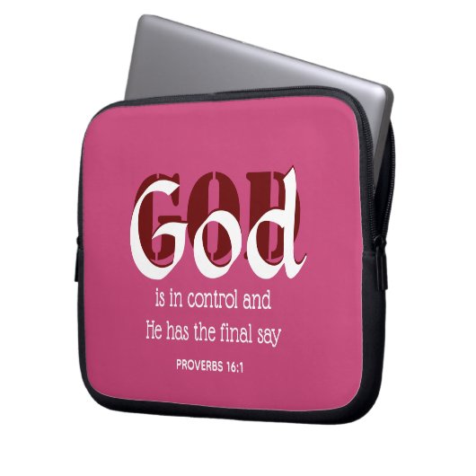 GOD IST IN KONTROLLE Inspiration Personalisiert PI Laptopschutzhülle (Vorderseite Links)