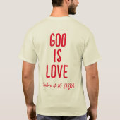 GOD ist Liebe - Bibelverse - Valentinstag T-Shirt (Rückseite)