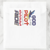 GOD IST MEIN PILOT - Christliche Aufkleber (Tasche)