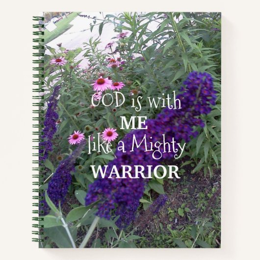 GOD ist mit mir wie ein mächtiger Krieger Notizblock (Vorderseite)