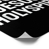 God Jesus Holy Spirit Christian Faith Church Belie Poster (Ecke)