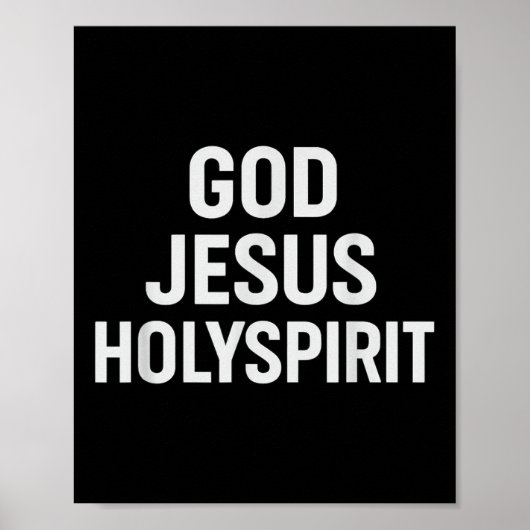 God Jesus Holy Spirit Christian Faith Church Belie Poster (Vorne)