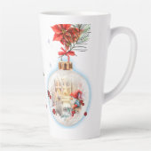 God Jul Christmas Stocking – Festive Poinsettia Milchtasse (Rechts)