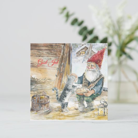 God Jul Feiertagskarte (Stehend Vorderseite)