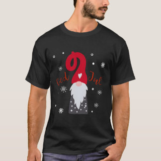 God Jul Gnome Tomte T-Shirt Lefse Xmas Geschenk We