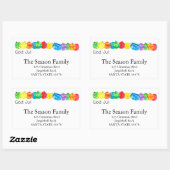 God Jul handgemalt Aquarellschild Rechteckiger Aufkleber (Blatt)