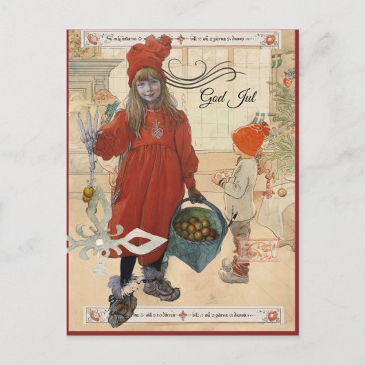 God Jul Helgkort  Feiertagspostkarte (Vorderseite)