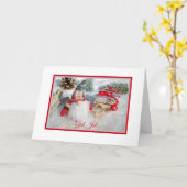 God Jul Karte (Gelbe Blume)