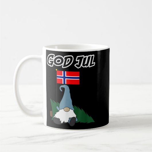 God Jul Norwegian Gnome Merry Christmas Norway Tee Kaffeetasse (Links)