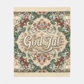 God Jul Norwegian Norway Christmas Fleece Blanket (Vorderseite)