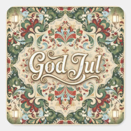 God Jul Norwegian Norway Christmas Stickers