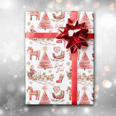 God Jul Scandinavian Images Holiday Geschenkpapier