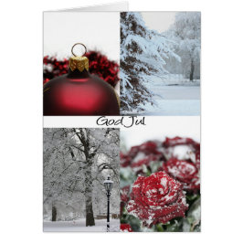 God Jul Swedisch Christmas Card