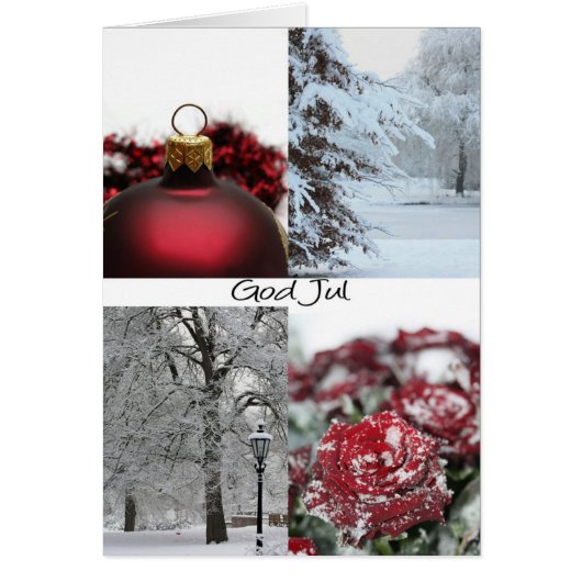 God Jul Swedisch Christmas Card (Vorne)
