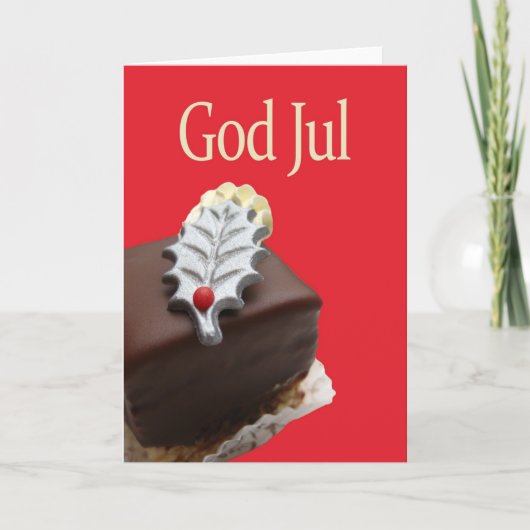 God Jul Swedisch Christmas Card Feiertagskarte (Vorderseite)