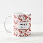 God Jul Swedish Christmas Dala Horse Kaffeetasse (Links)