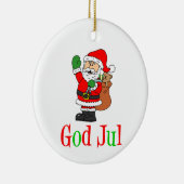 God Jul Swedish Christmas Santa Ornament (Rechts)