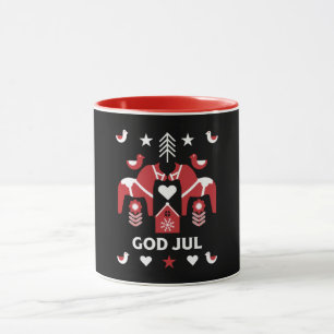 God Jul Swedish Folk Art L Tasse