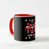 God Jul Swedish Folk Art L Tasse (Vorderseite Links)