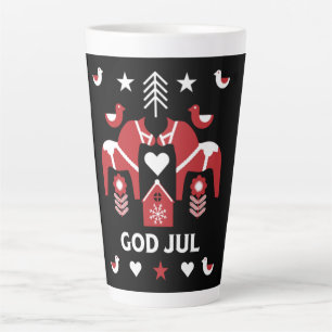 God Jul Swedish Folk Art Milchtasse