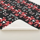 God Jul Swedish Folk Art Sherpa Blanket Sherpadecke (3/4)
