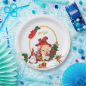 God Jul Swedish Gnomes Red Family Pappteller (Party)