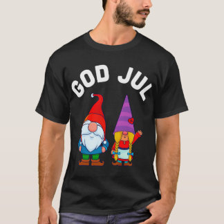 God Jul Swedish Tomte Gnome Family T-Shirt