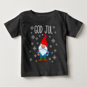 God Jul, Swedish Tomte Gnome, skandinavisches Merr Baby T-shirt