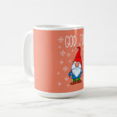 God Jul, Swedish Tomte Gnome, skandinavisches Merr Kaffeetasse (Vorderseite Links)