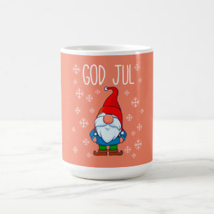 God Jul, Swedish Tomte Gnome, skandinavisches Merr Kaffeetasse