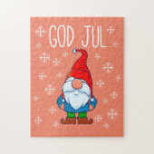 God Jul, Swedish Tomte Gnome, skandinavisches Merr Puzzle (Vertikal)