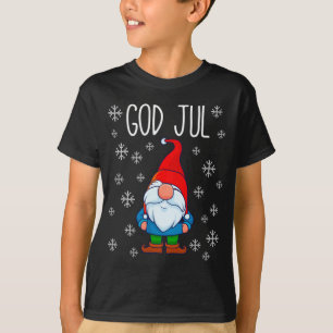 God Jul, Swedish Tomte Gnome, skandinavisches Merr T-Shirt