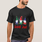 God Jul Tomte Nisse Gnome Svensk Norsk Skandinavia T-Shirt (Vorderseite)