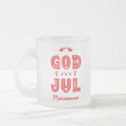 God Jul Traditional Swedish Christmas Schriftart Mattglastasse
