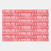 God Jul Traditionelle schwedische Weihnachten Geschenkpapier Set (Vorderseite 3)