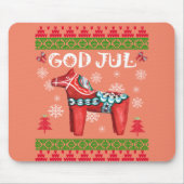 God Jul Ugly Christmas Long Sleeve Scandinavian Da Mousepad (Vorne)